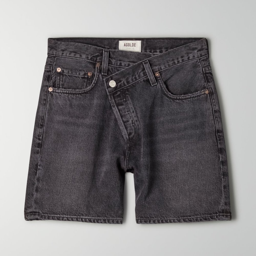 Agolde Criss Cross Shorts (Black)